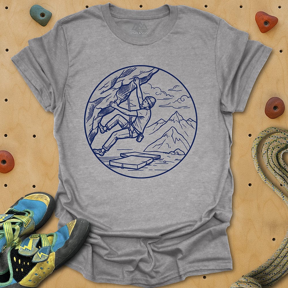 Bouldering Simple Line Tee
