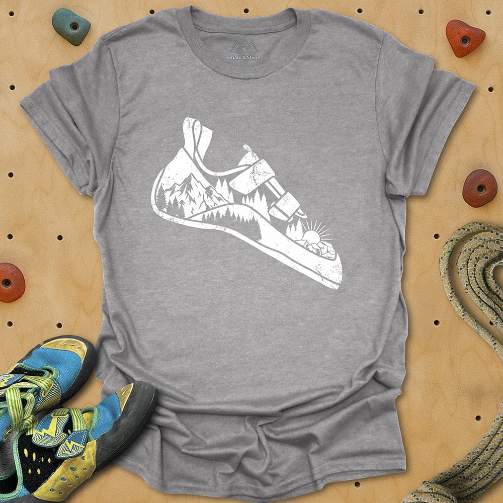 Climbing Shoe As Landscape Tee
