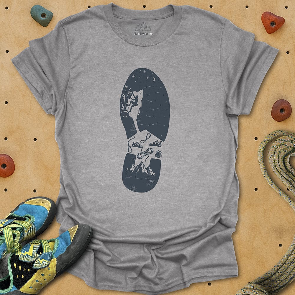 Climbing Shoe Footprint Tee
