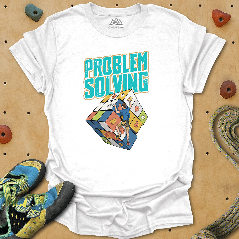 Problem Solving Rubix Cube Cartoon Climber Tee