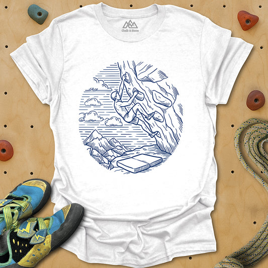 Bouldering Swirled Line Tee