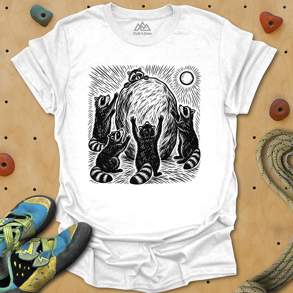 Raccoon Boulder Worship Tee