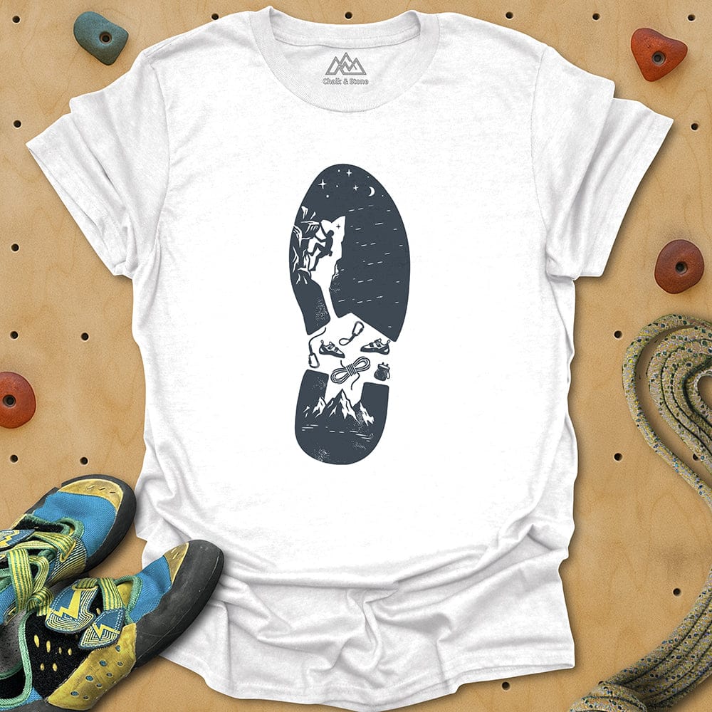 Climbing Shoe Footprint Tee
