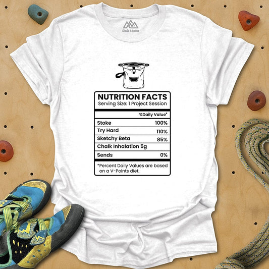 Boulderer Nutrition Facts Tee