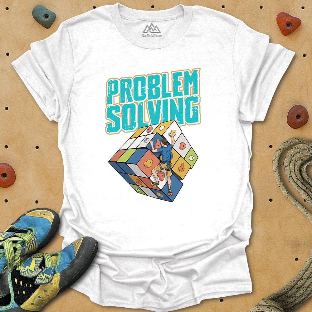 Problem Solving Rubix Cube Cartoon Climber Tee