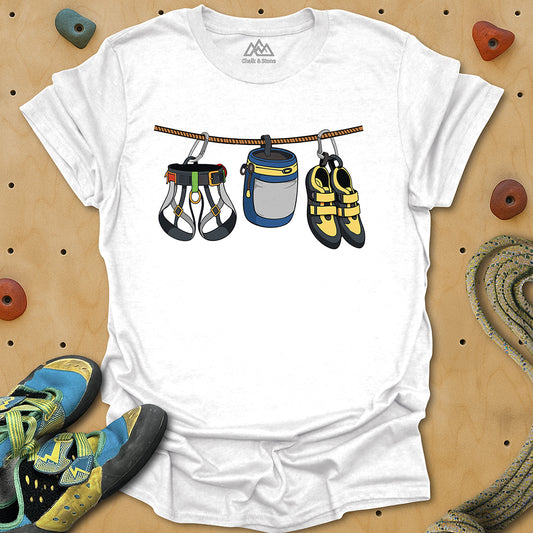Hanging Climbing Equipment Tee